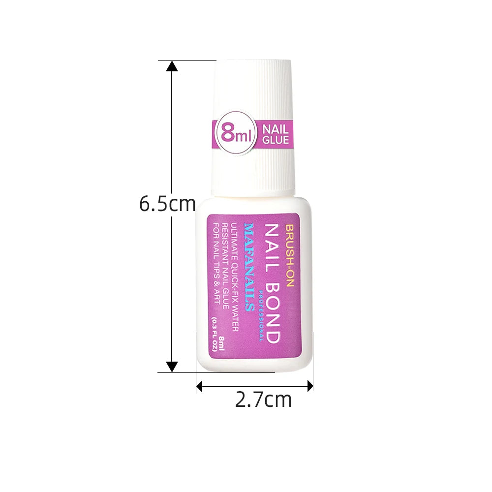Strong Adhesive Nail Glue For Press On False Nail Tips Acrylic Fake Nails Long-lasting Transparent Nail Rhinestone Glue