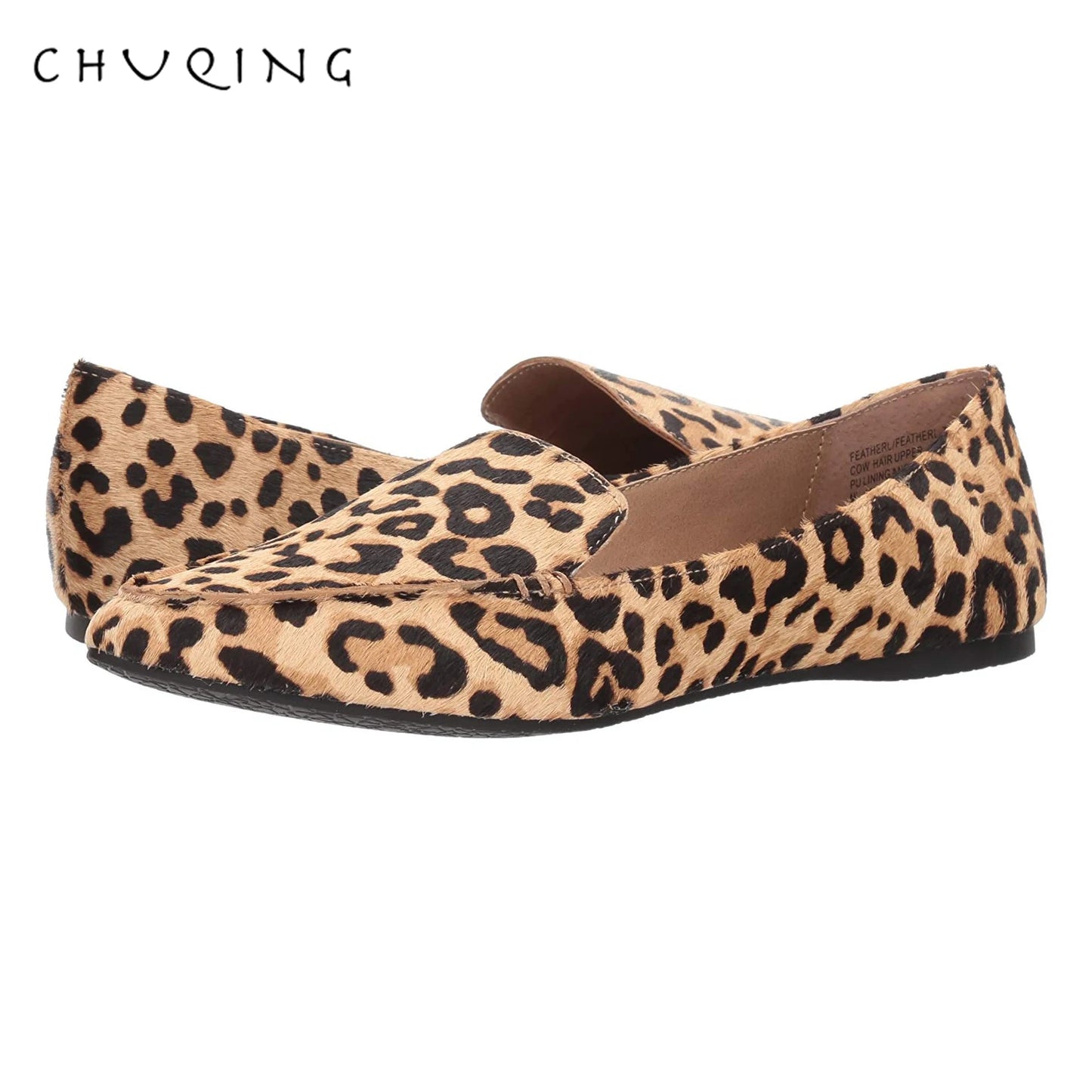 Women's Casual Flat Shoes Loafers Women Fashion Comfortable CHUQING Brand Leopard Shoes Trend Breathable and Comfortable