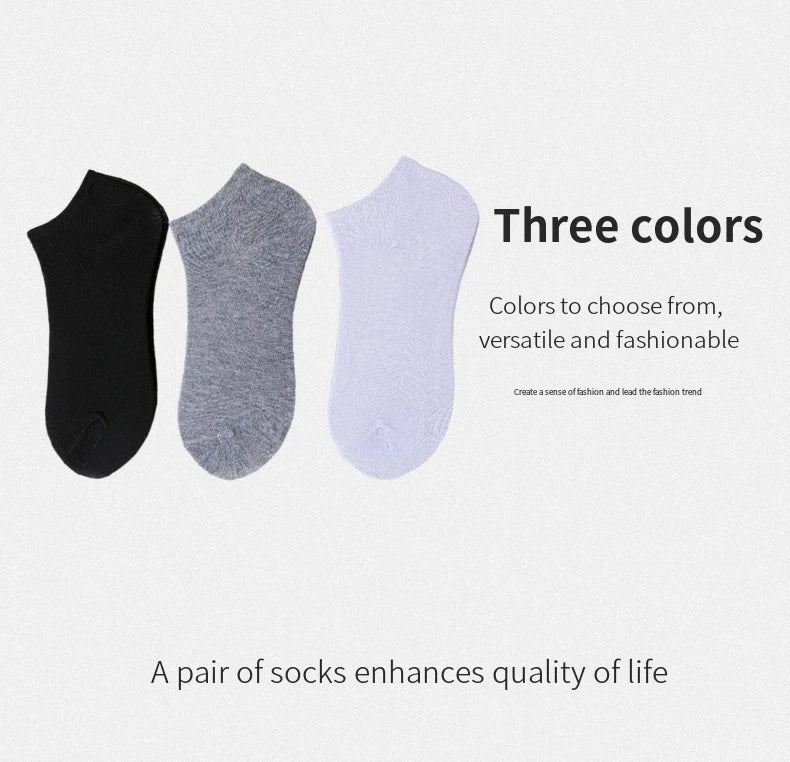 10 Pairs Women/Men Boat Socks Invisible Low Cut Silicone Non-slip Summer No-show Ankle Socks Solid Color Casual Breathable