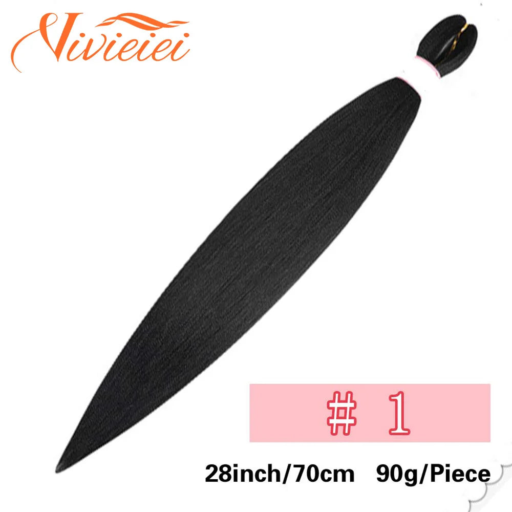 Synthetic Jumbo Braids Hair Extensions 28 Inch Braiding Hair Pre Stretched Orange Green White Blue Red Pink Purple Braids Viralgem Store