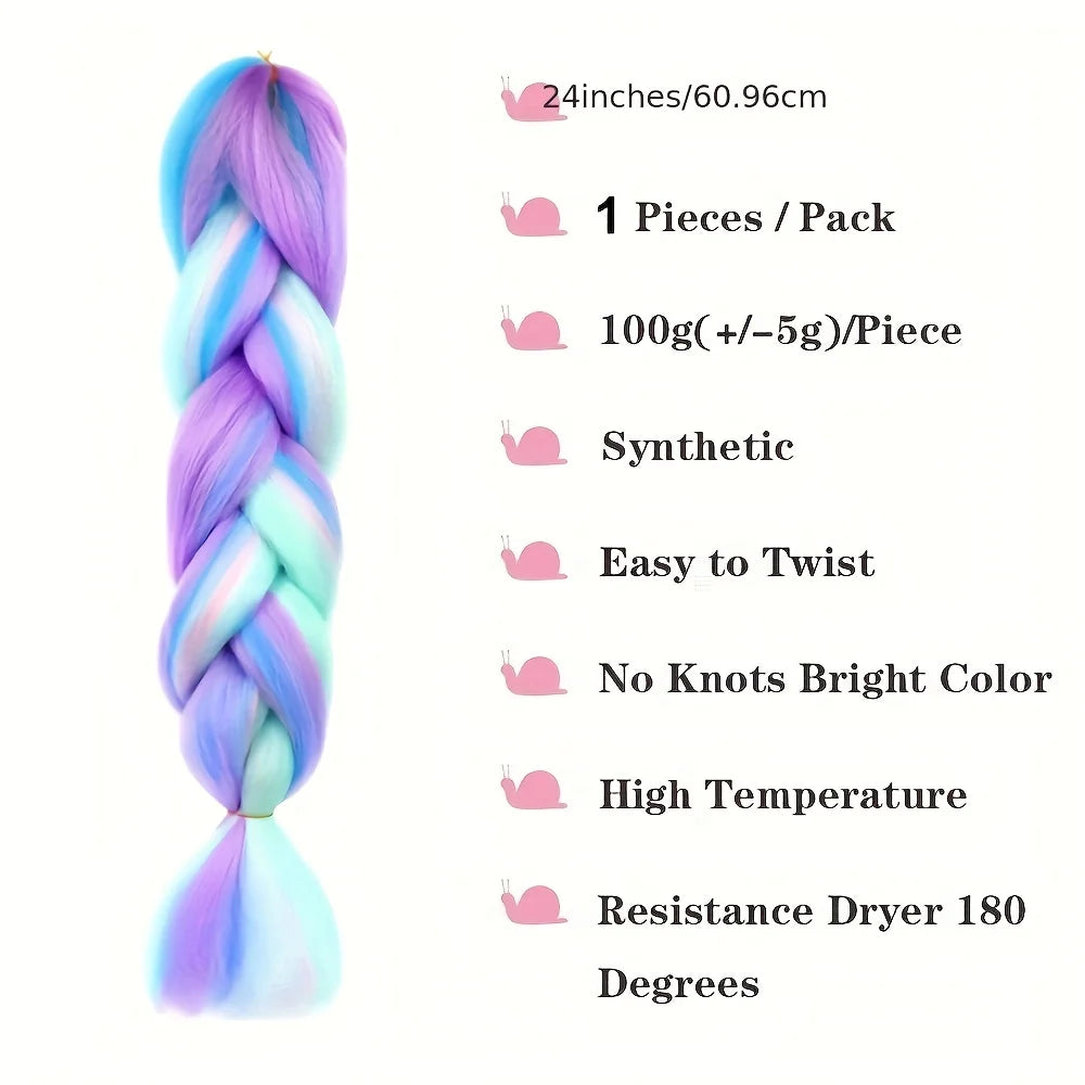 1 Pack 100g Braiding jumbo braiding Hair Colorful Synthetic Braids Hair Extensions Synthetic Crochet Braids For Women