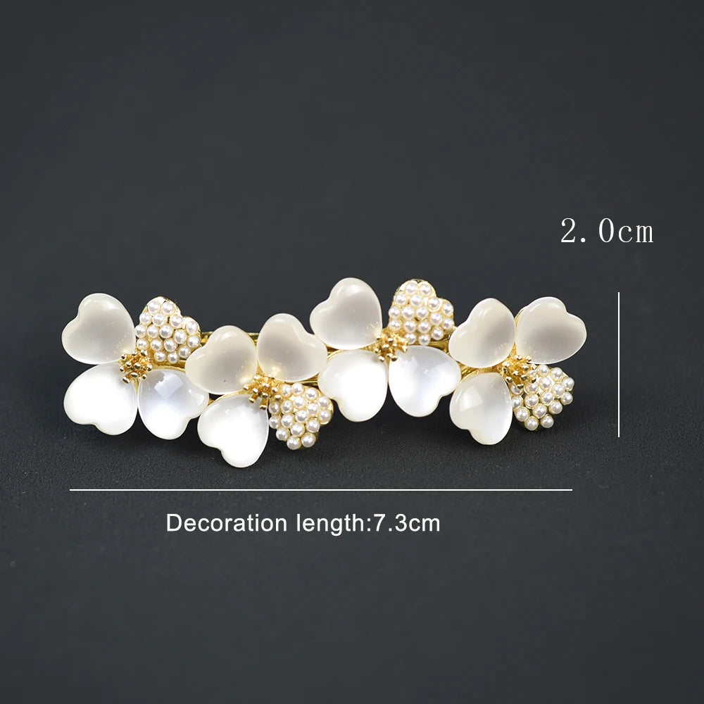 Women Headwear Small Size Rhinestone Hair Clip Flower Hair Barrette Fashion Cute Hair Accessories For Women Viralgem Store