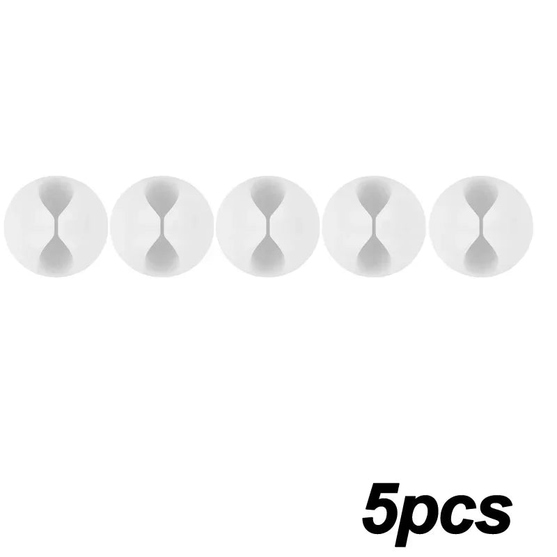 5/50Pcs Mini Cable Winder Organizer USB Charging Cable Clips Desk Tidy Organiser Wire Cord Holder Protectors In Home Office Car Viralgem Store