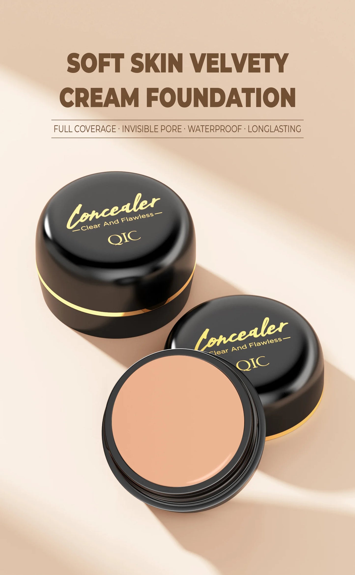 Waterproof Full Coverage Concealer for Tattoos, Scars - Natural Finish Foundation for All Skin Tones & Types