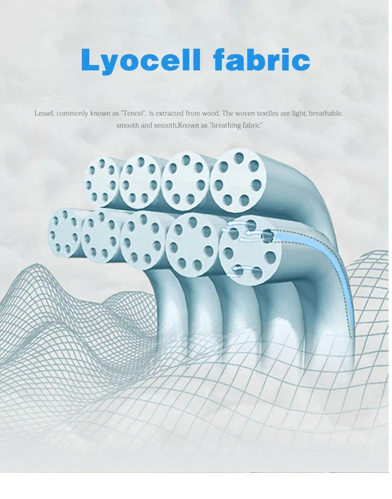 2025 New Summer Ultra-thin Lyocell Men's Jeans Drape Soft Fabric Loose Straight Casual Denim Pant Elastic Ice Silk Male Trousers