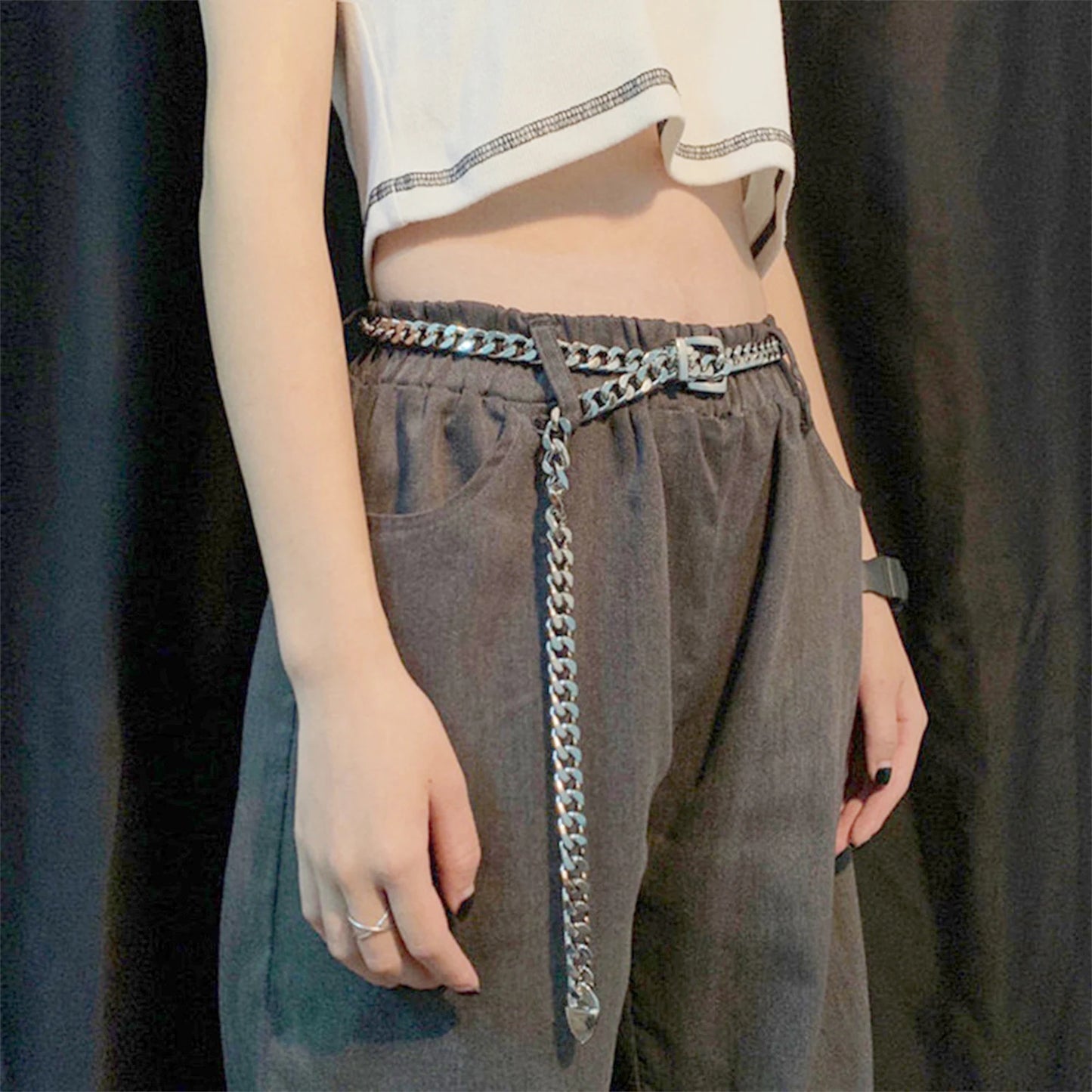 1 PC Women's Chain Belt Metal Waist Chain Dress Belts Metal Belt Adjustable