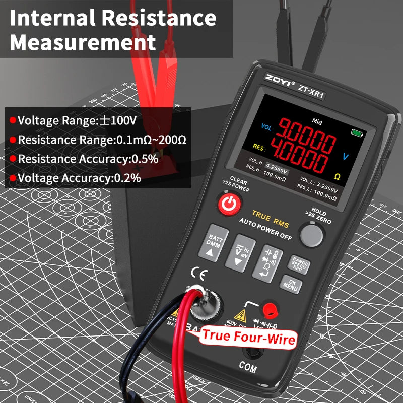 ZOYI ZT-XR1 4.5-Inch Professional Multimeter+Battery Internal Resistance Tester (True Value Version) All-In-One! Viralgem Store