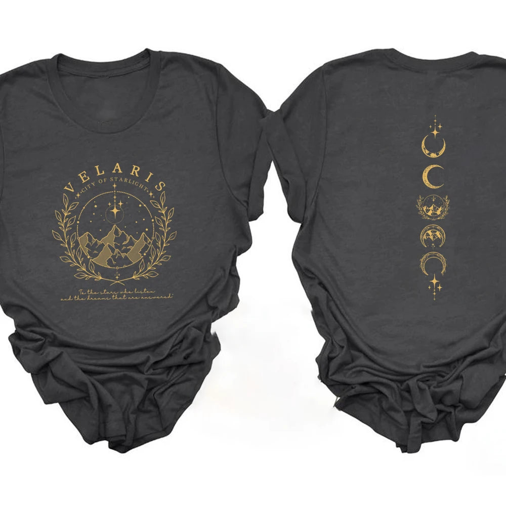 Velaris Shirt  Velaris City of Starlight Shirt The Night Court Shirts SJM Merch ACOTAR Tees Unisex Trendy Harajuku Casual Tops