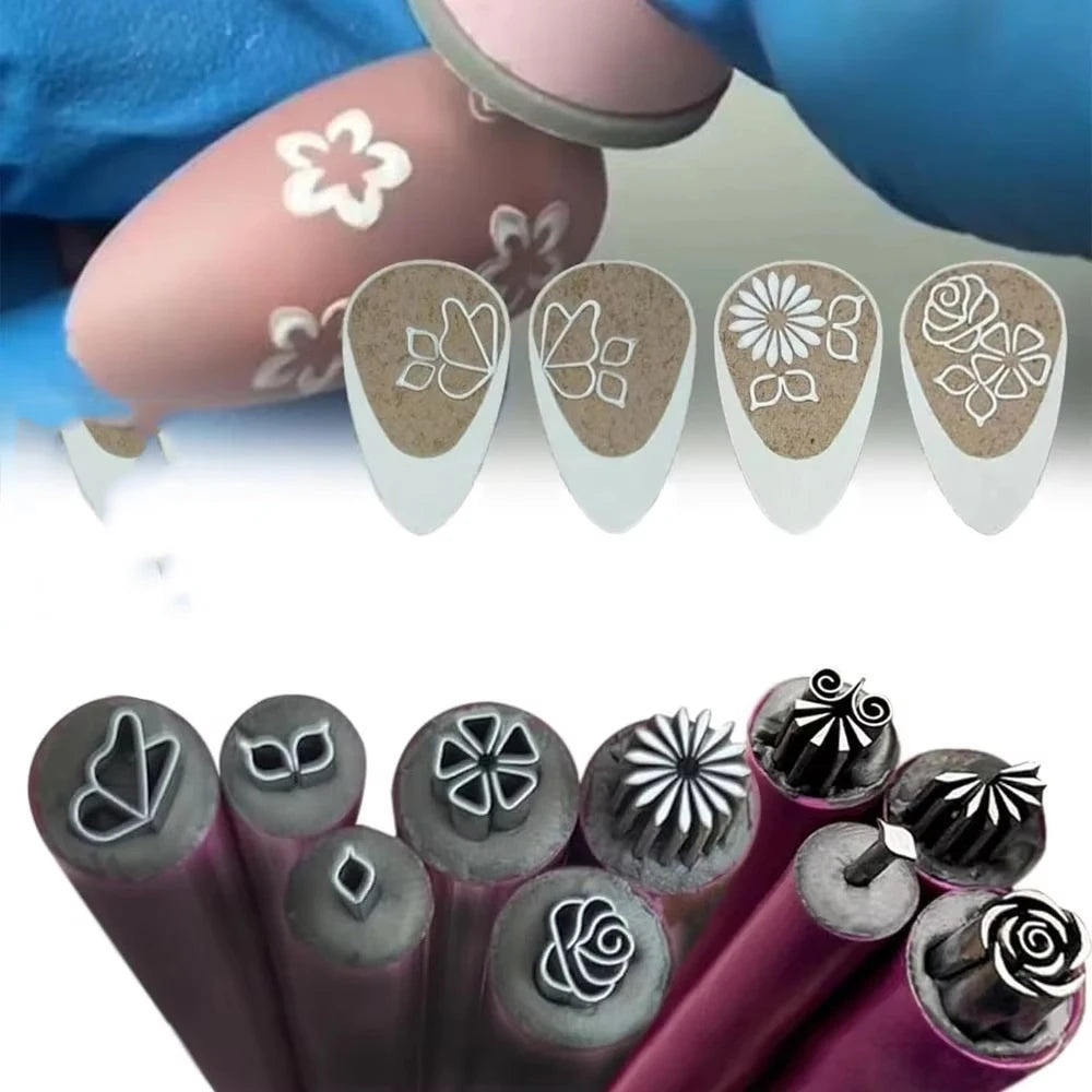 10/6/4pcs Nail Art Stamp Pen Set Handicraft Graffiti Flower Nail Templates Stamper Polishing Painting Drawing DIY Manicure Tools