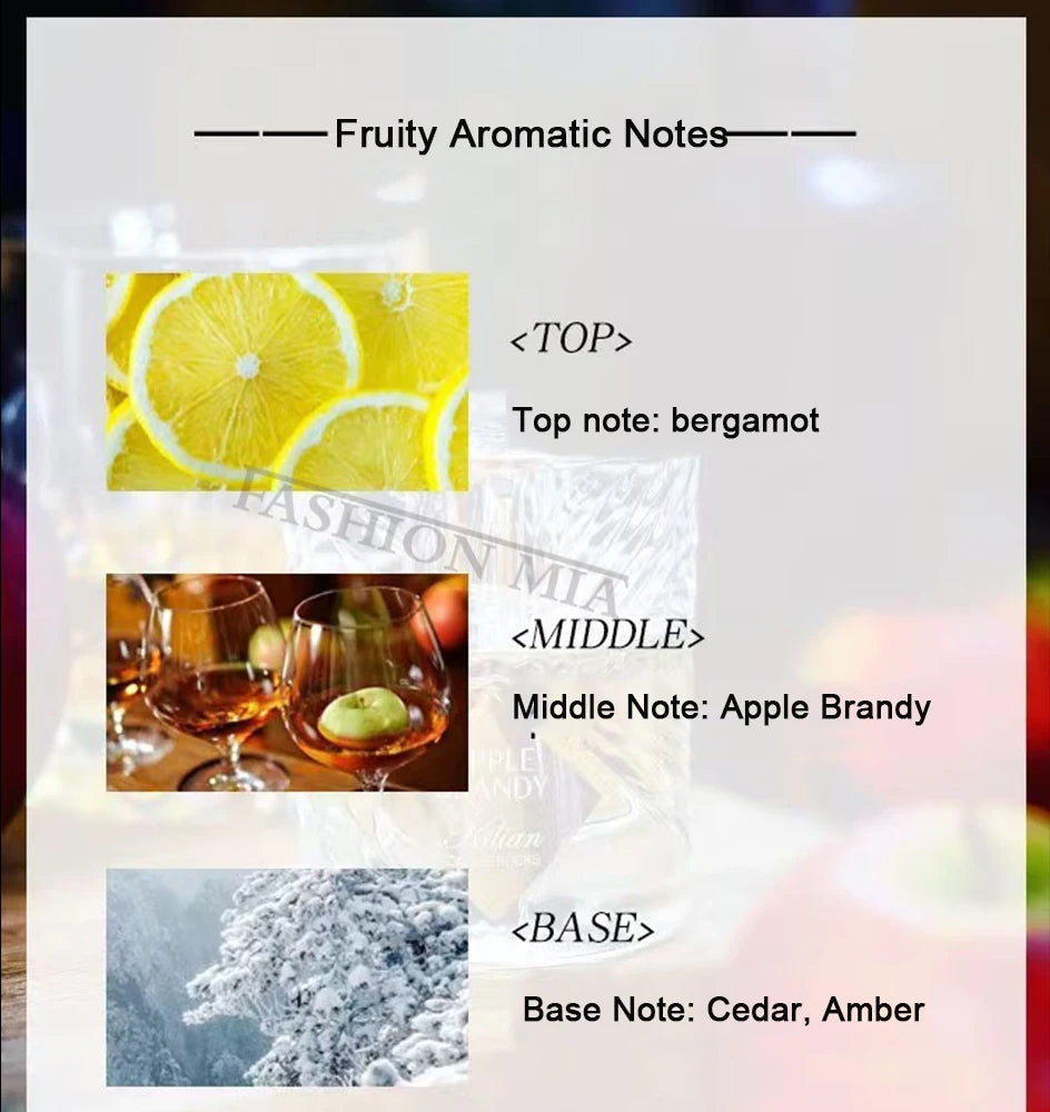 50ml Original Brand Lasting Perfume Natural Floral Fruity Ice Rose Flame Wormwood Apple Brandy EDT for Men's Women