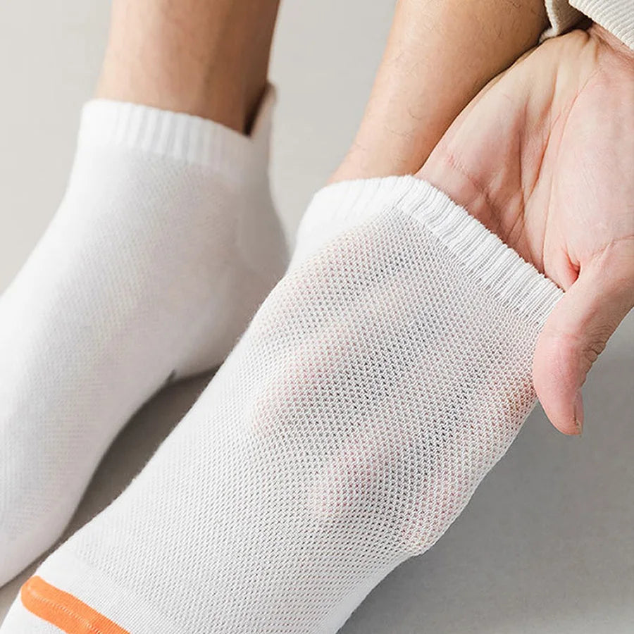 5 Pairs Men's Ankle Socks Bright Color No Show Socks Men Breathable Street Fashion Sport Invisible Travel Running Socks Viralgem Store