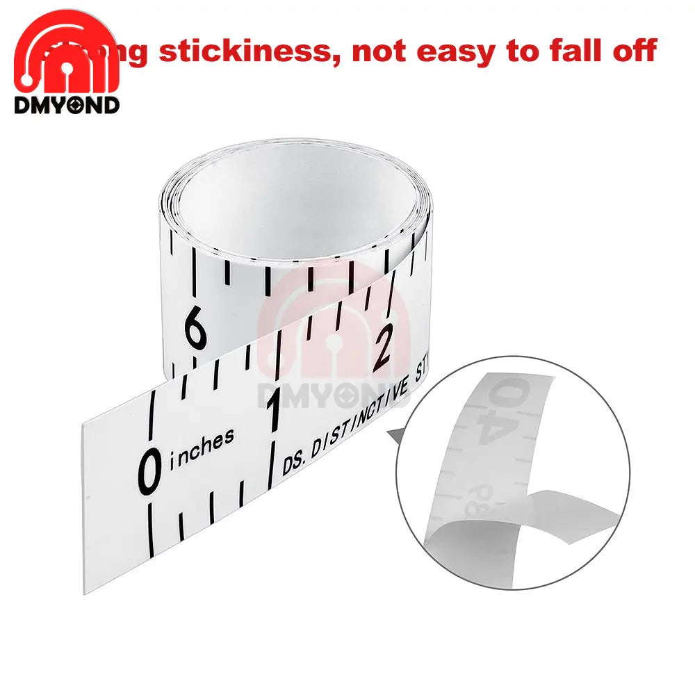 Sticky Ruler Scale With Glue Sticker Woodworking Guide Rail Self-Adhesive International Standard Scale Tape Measure Flat Ruler