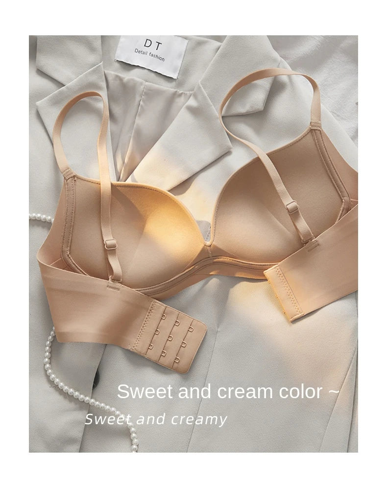 UBAU High-quality lingerie With Beautiful Back, Women's Small Breasts, Sagging-proof, Seamless And Rims-Free Bra