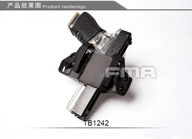 Universal FMA Gun Holster With Clips Fit Compact Glock 17/19 / Smith & Wesson M&P/Sig sauer P226 9mm 1911 . 45cal Airsoft Case Viralgem Store