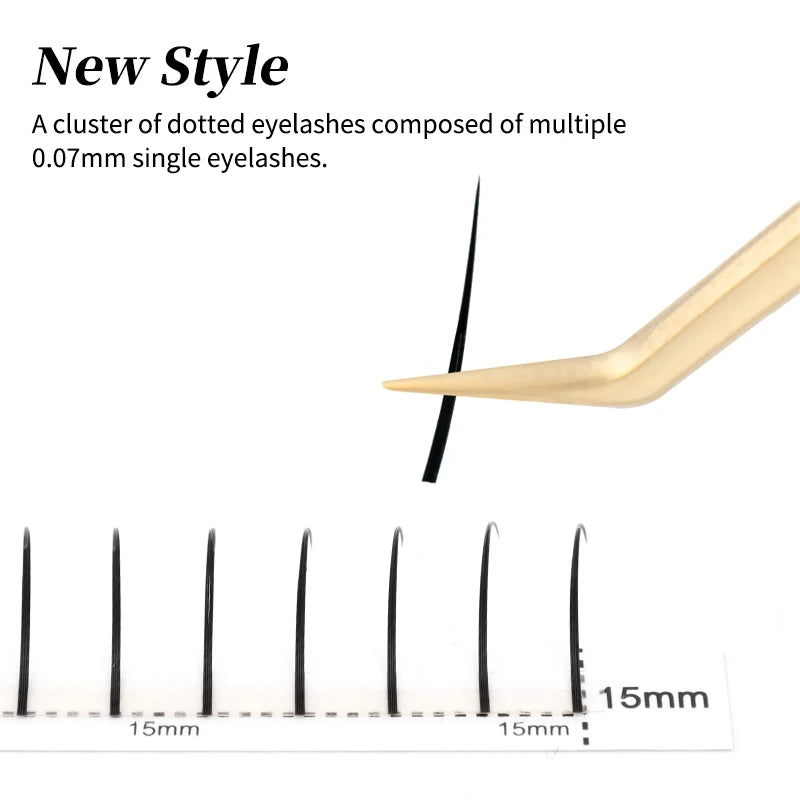 winky beauty 12Rows A/M Shape Spikes Lashes Individual Wispy Premade Fans Eyelash Extension Self-Grafting Makeup False Eyelashes Viralgem Store