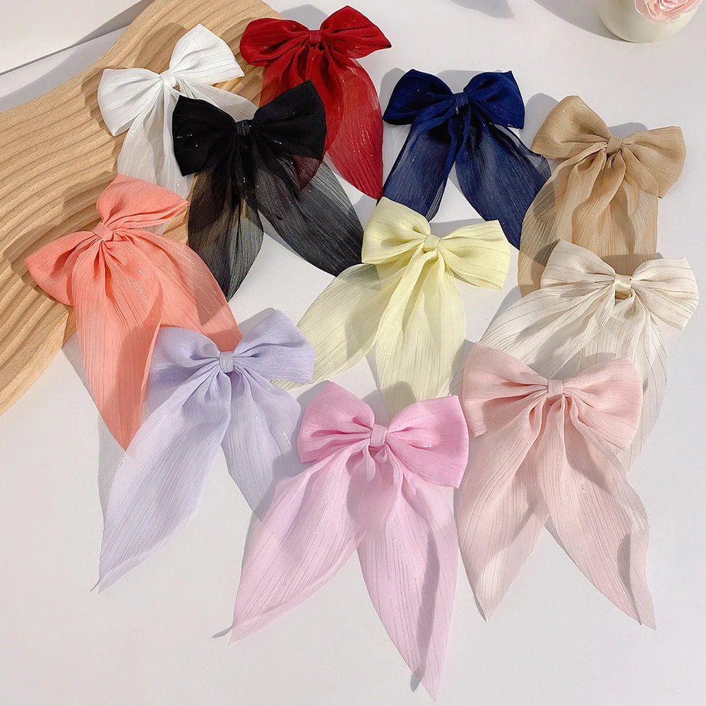 11 pieces of sweet bow hairpins that do not hurt hair, cute and versatile