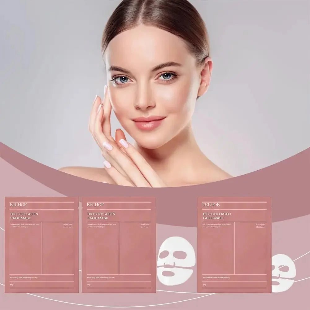 1/3/5/10PCS Bio Collagen Face Mask Shrink Pores Deep Hydrating Overnight Mask Moisturizing Refreshing Brightening Face Skin Care Viralgem Store
