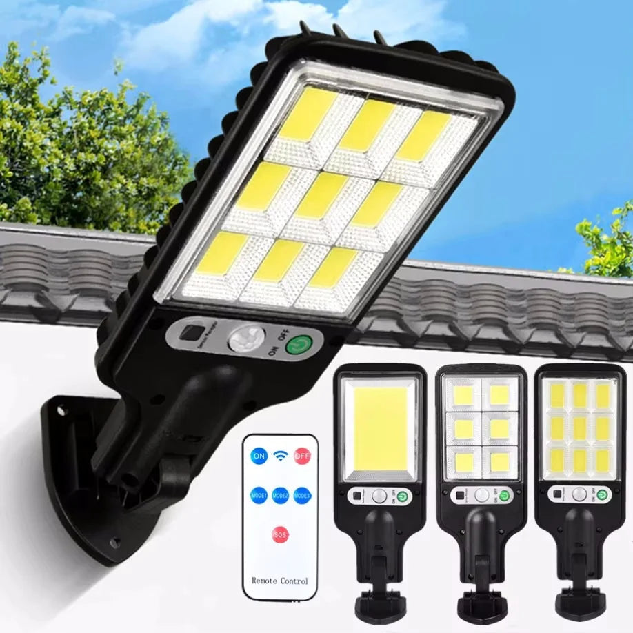 72/108COB Solar Lights Outdoor With 3 Mode Waterproof Motion Sensor Security Lighting LED Wall Street Lamp for Garden Patio Path Viralgem Store