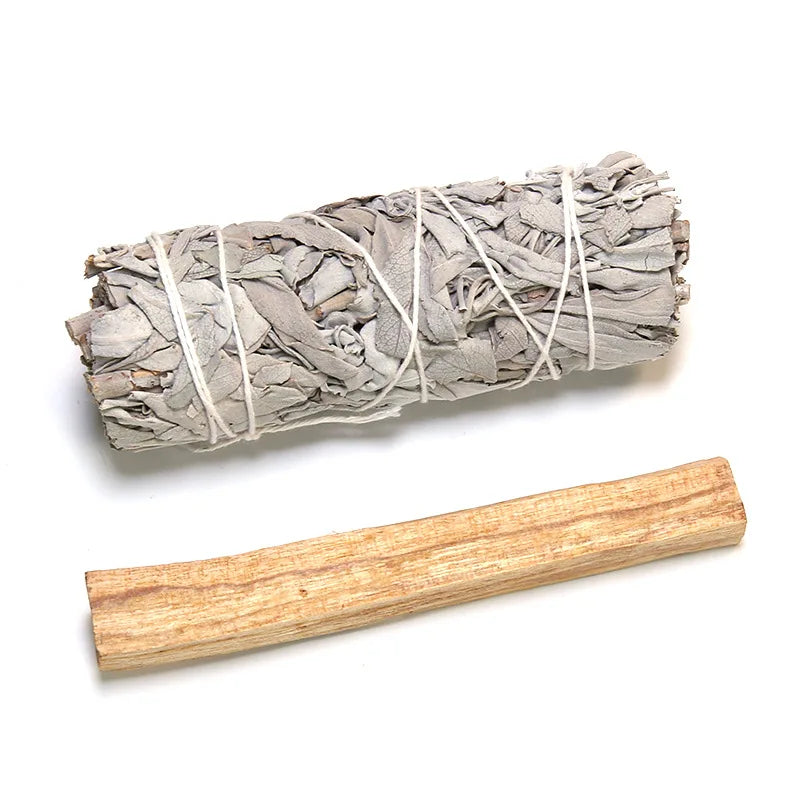 1-50PCS White Sage & Palo Santo for Smudging, Healing Purify Natural Incense Sticks Wooden Smudging Strips Aroma Diffuser Stains