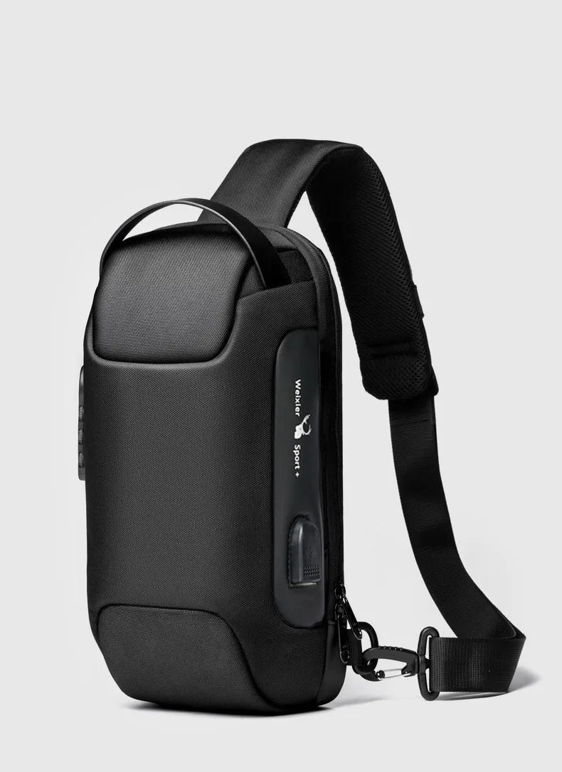 2023 Men's Chest Bag Waterproof Crossbody Bag Multifunction Anti-theft Travel Bags Shoulder Bag Male USB Charging Pouch for Man Viralgem Store