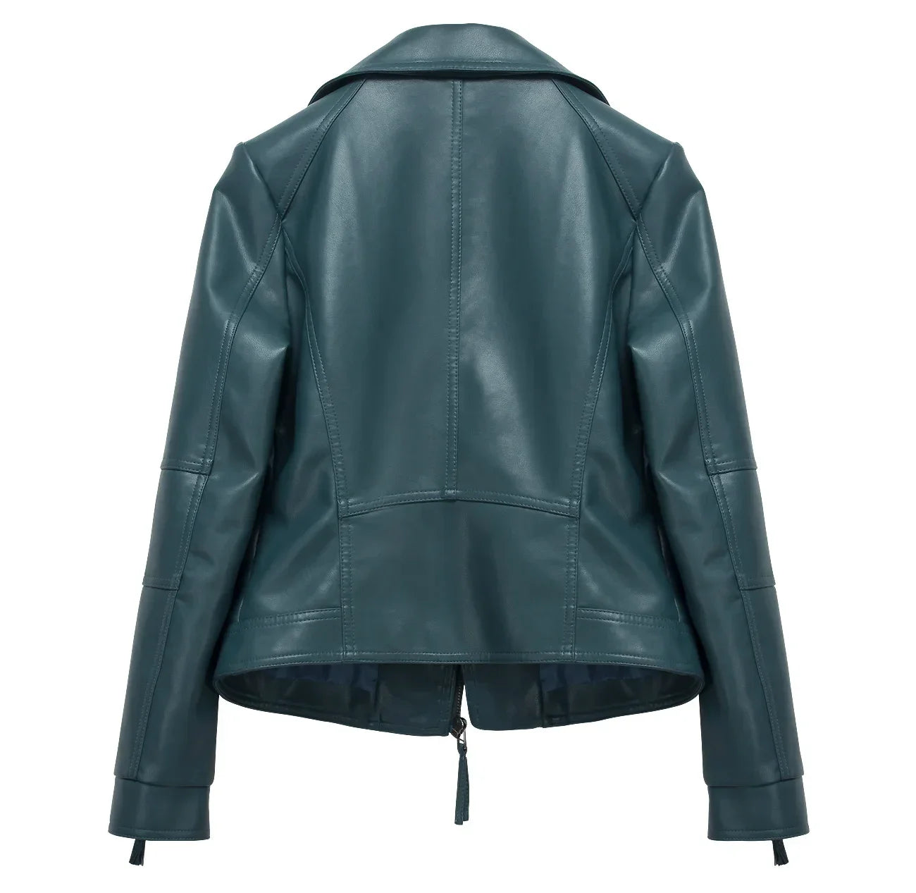 Spring Autumn Vintage Faux Leather Jacket Women Brown Moto Biker  Leather Coats Casual Street Wear Zipper PU Basic Outwear