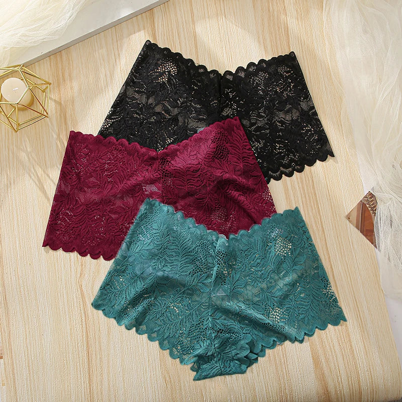 1PC Lace Underwear Sexy Women Panties Low Waist Hollow Out Ladies Briefs Transparent Female Underpants Womens Lingerie S-XL