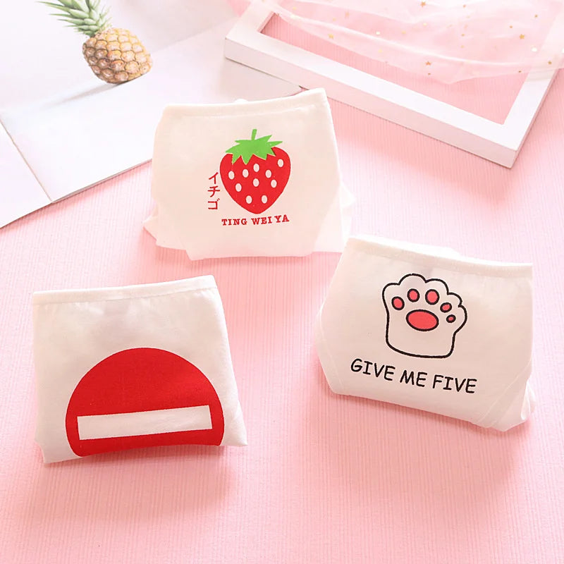 SP&CITY Young Girls Student Cute Underwear Women Japan Lace Up Cotton Panties Funny Hollow Out Seamless Briefs Female Lingerie