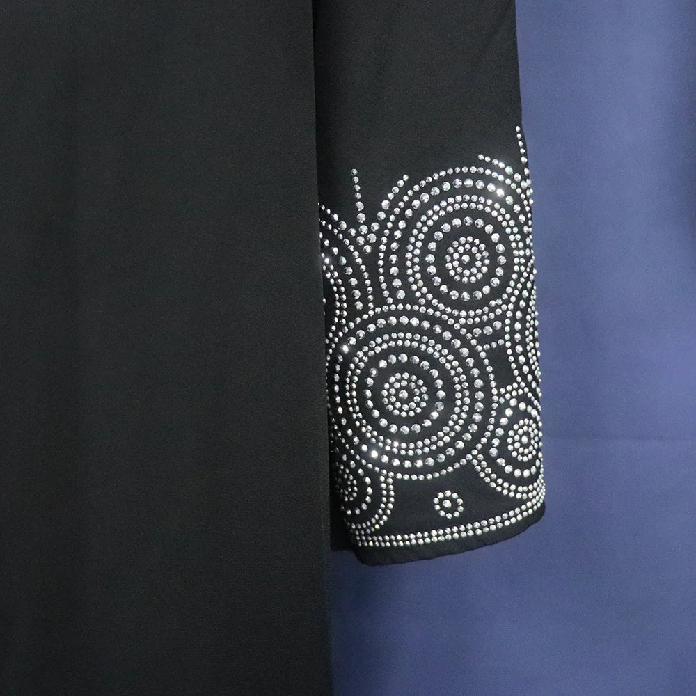 Africa women's dress luxury robe dress loose fashion V-neck diamond long sleeve Viralgem Store