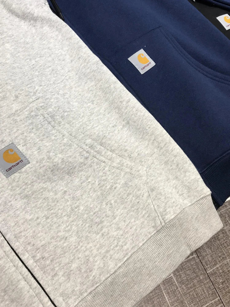 T cardigan zipper hooded sweatshirt loose casual sports men and women couple coat hoodie trendy