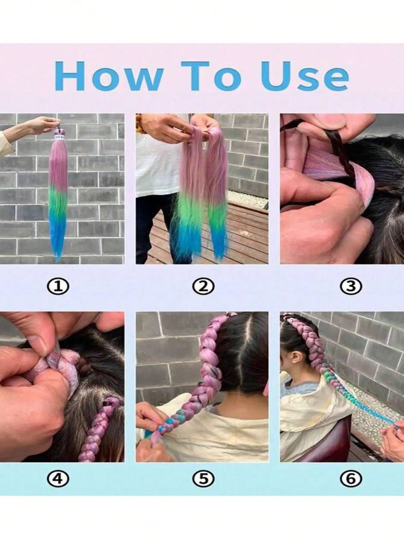 1pcs Synthetic Luminous Jumbo Braids Hair Neon Glowing Fluorescent Braiding Hair Extensions for Women and Girl  Music Festival Viralgem Store