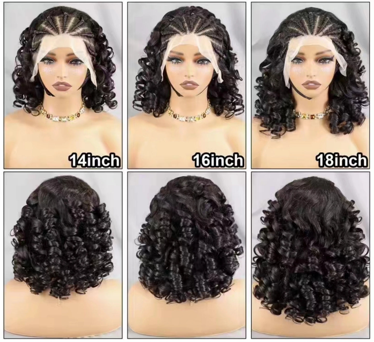 4T30T4 Color  Loose Wave Remy Human Hair Wigs 250% Density 13x4 Lace Frontal Cornrow Braided Wig SLoose Fumi Lace Braid Wig