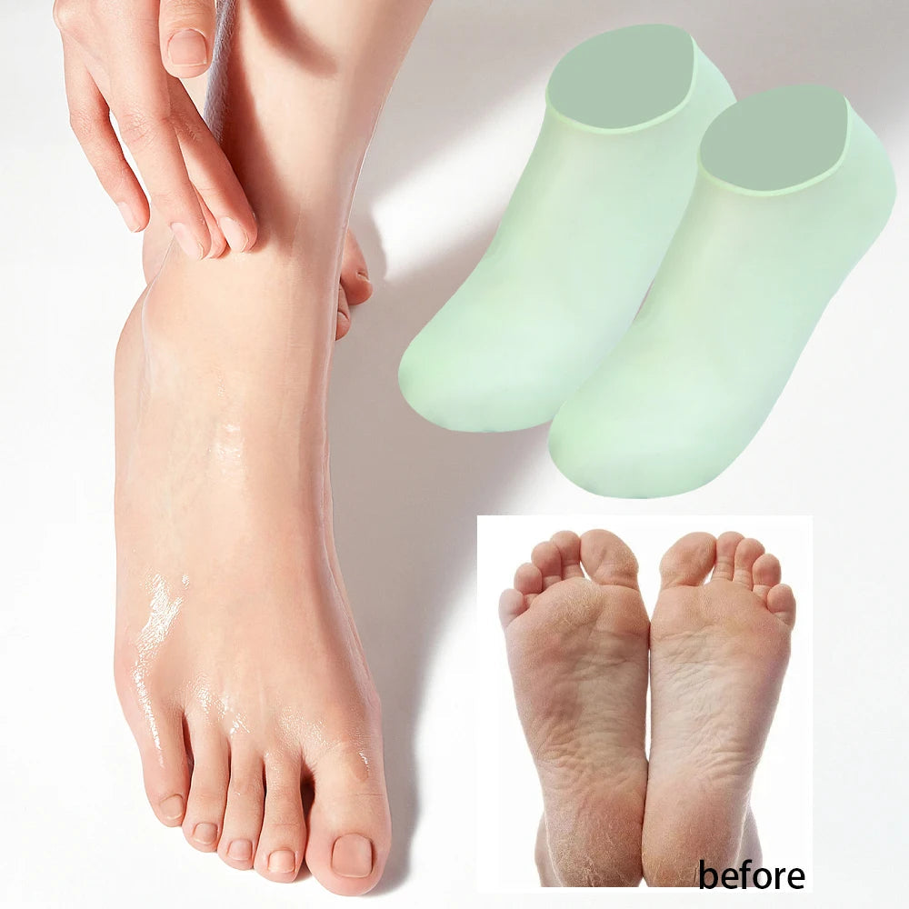 1/3pairs Silicone Moisturizing Foot Socks Anti Cracking Dry Dead Skin Foot Spa Tools Reusable Gel Stocking Protective Feet Cover Viralgem Store