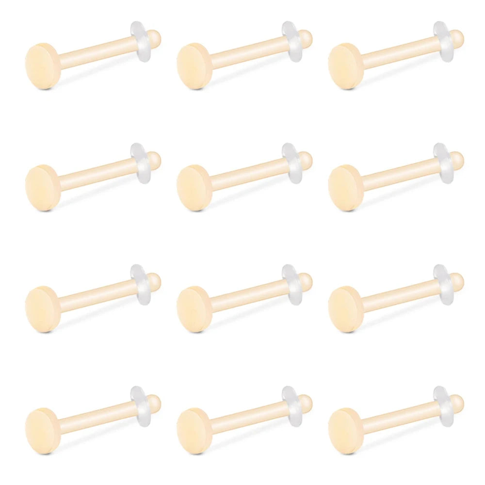 WKOUD 1PCS Clear Cartilage Earring 16G 14G Acrylic Bioflex Tragus Lip Rings Labret Monroe Ear Helix Earring Piercing Retainer