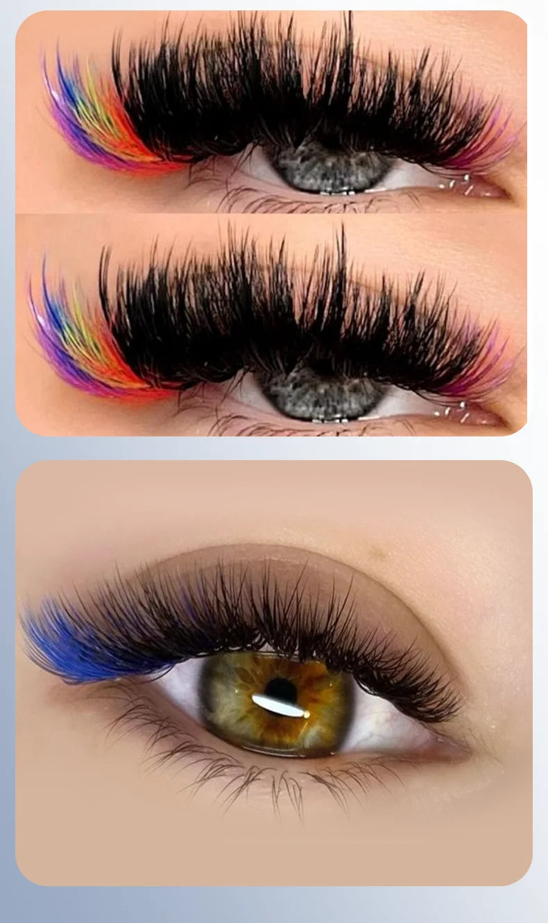 winky beauty Colorful 120pcs Cluster Lashes 40D Segmented Beam Natural D Curl Individual Mink Eyelashes Makeup Supplies at home