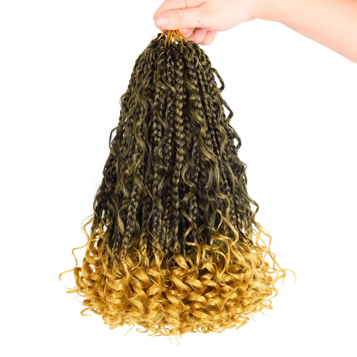 10 Inch Bob Goddess Box Braids Crochet Hair 1Pcs/Lot Synthetic Boho Crochet Box Braids With Curls Box Braids Hair Extensions