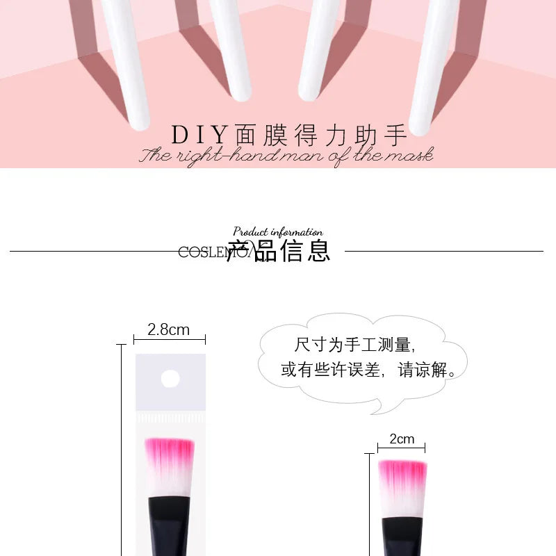 1/3/6pcs Face Skin Care Tools Mask Mud Mixing Brush White Acrylic Handle Fiber Hair Cosmetic Applicator DIY Beauty Tools