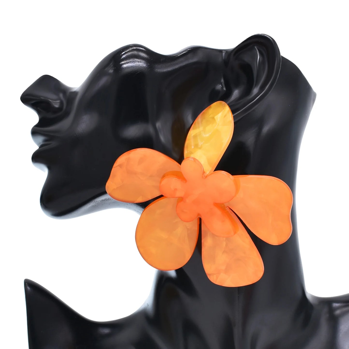 Acrylic Fashion Big Flower Pendant Earrings Double Layer Flowers Women's Earrings for Women 2023 New Party Jewelry Gifts