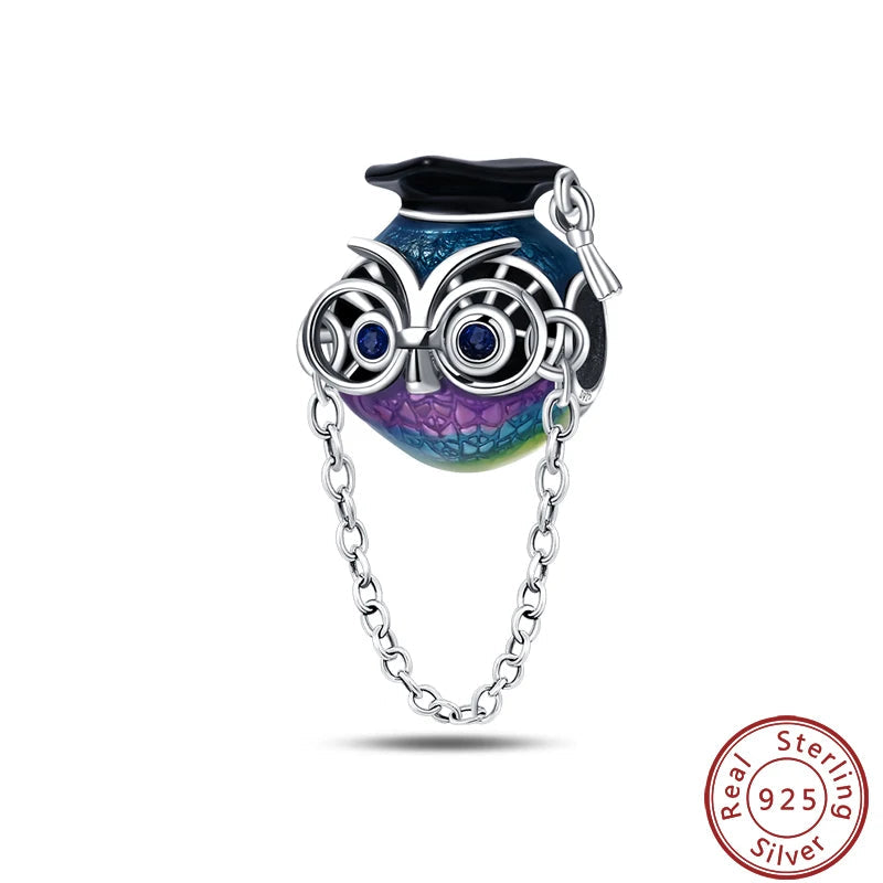 100% 925 Silver Parrot Hummingbird Owl Birds Fashion Design Charms Beads 3mm DIY Fine Jewelry Gifts Making Viralgem Store