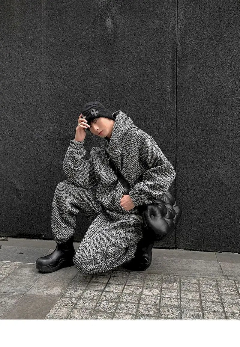 Streetwear Hooded Sweatshirts and Straight Pants Sets Women Harajuku Gothic Hoodies Men Korean Matching Sets Y2k K Pop Clothes