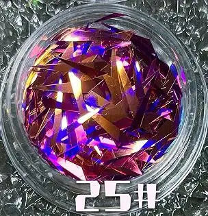 1Box Irregular Aurora Mirror Broken Glass Paper Nail Foil Decals Japanese Laser Patch DIY Rainbow Transfer Piece Manicure Decor#