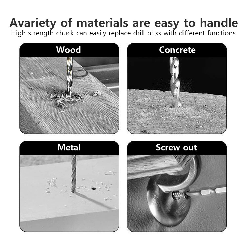 21V Cordless Drill Electric Screwdriver Mini Wireless Power Driver Lithium-Ion Battery Home DIY Cordless Drill Set