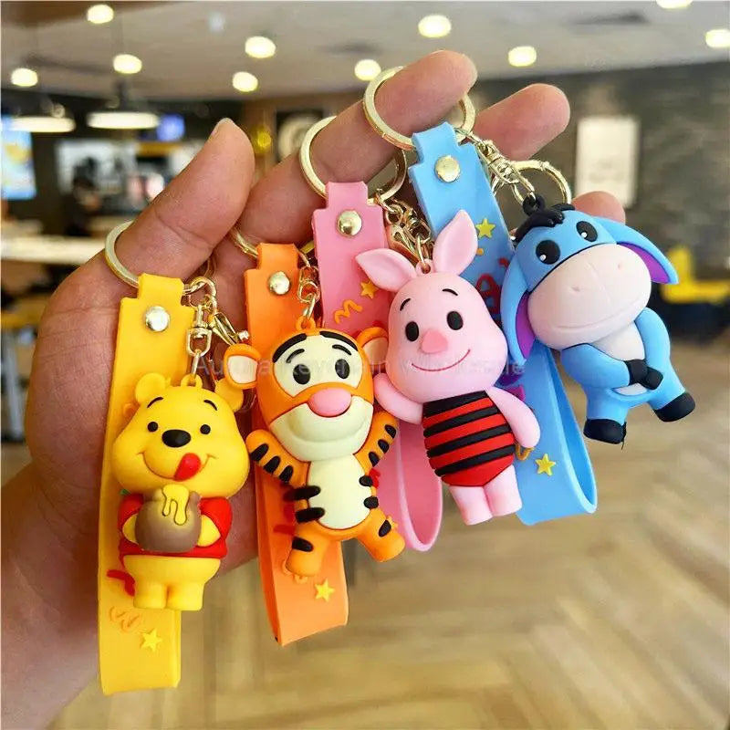 Wholesale Cartoon Anime Disney Keychain Mickey Mouse Minnie Lilo & Stitch New Keyring Key Chain Car Pendant Kids Toys Gifts