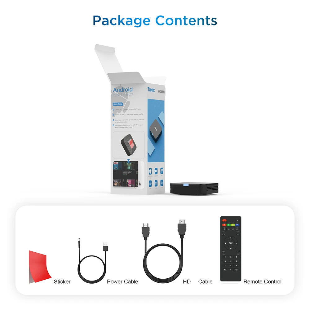 Tanix TX1 Android 10 TV Box 2.4G WIFI 4K HDR 3D 8GB 16GB Allwinner H313 Quad Core Global Media Player DC 5V/2A