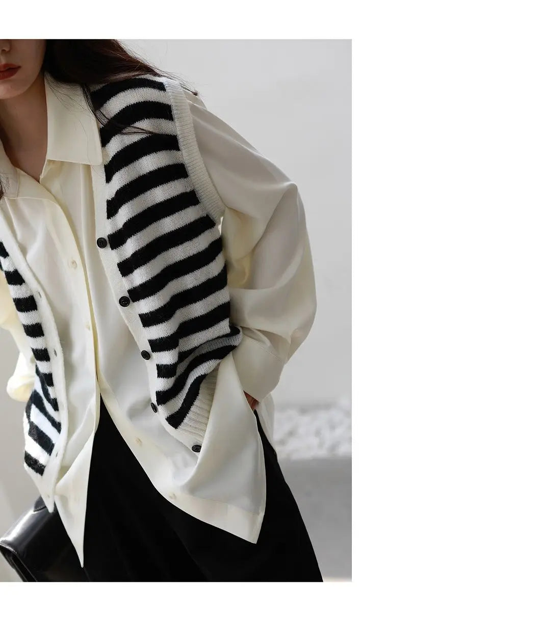 2025 Summer Minimalist Long Sleeve Button Up Shirt Women Korean Style Solid Tie Oversize Shirts Blouse Loose Clothes Autumn Tops