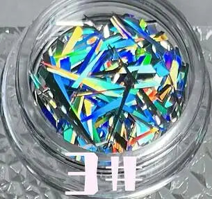 1Box Irregular Aurora Mirror Broken Glass Paper Nail Foil Decals Japanese Laser Patch DIY Rainbow Transfer Piece Manicure Decor#