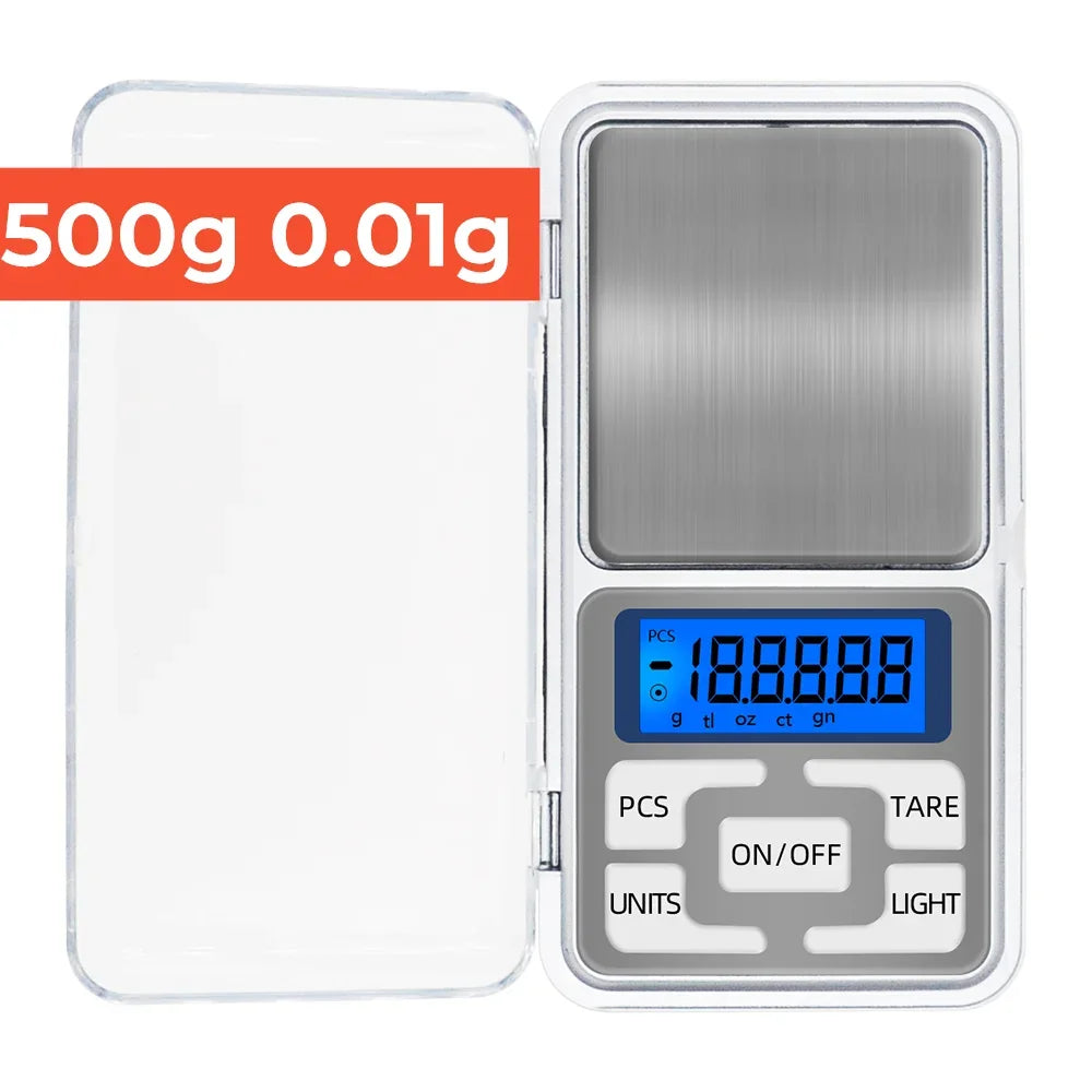 100g/200g/300g/500g/1000g 0.01g /0.1g Mini Digital Scale Electronic Balance LCD Display Jewelry Kitchen Weighing with Backlight