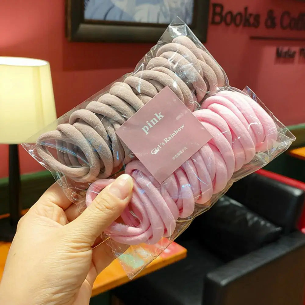 10Pcs Gradient Elastic Rubber Bands Baby Seamless Candy Colored Children Scrunchie Girls Braided Hair Rings Hair Accessories