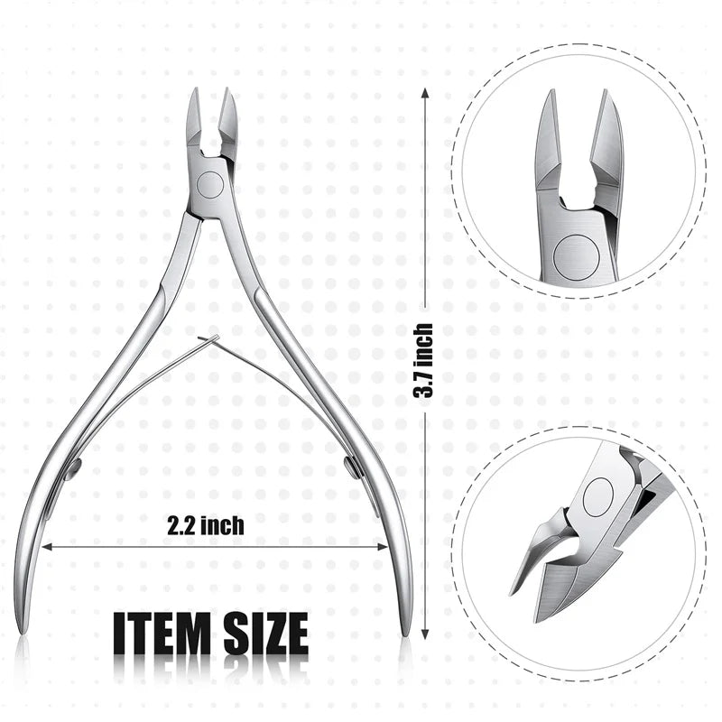 3 Pcs/Set Toenail Fingernail Cuticle Nippper Professional Nail Clipper Manicure Cutter Scissoris Stainless Steel Trimmer Tools Viralgem Store