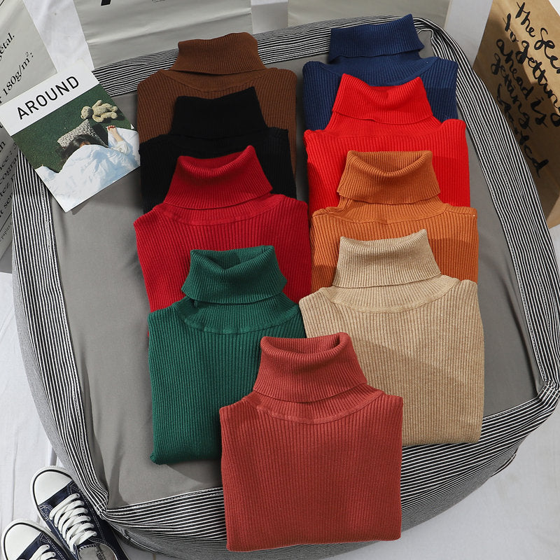 Women Turtleneck Sweater Knitted Soft Pullovers Cashmere Jumpers Basic Soft Sweaters For Women 2024 Autumn Winter