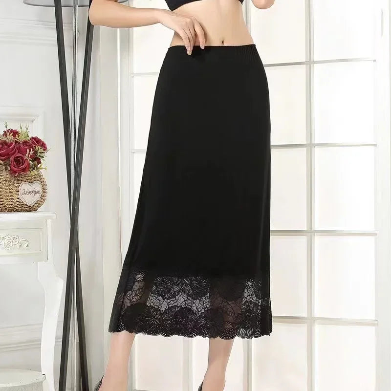 3 Lengths Underskirt Half Slips Dress For Women Summer Thin Ice Silk High Waist Elastic Anti-Penetrating Underskirt Lining Viralgem Store